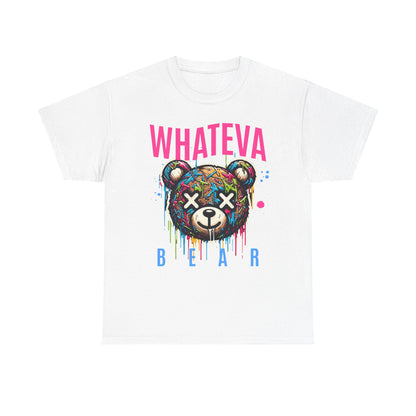 Colorful Whateva Bear Unisex Heavy Cotton Tee