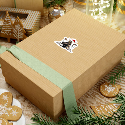 Christmas Raccoon Drummer Kiss-Cut Stickers - Holiday Décor & Gifts