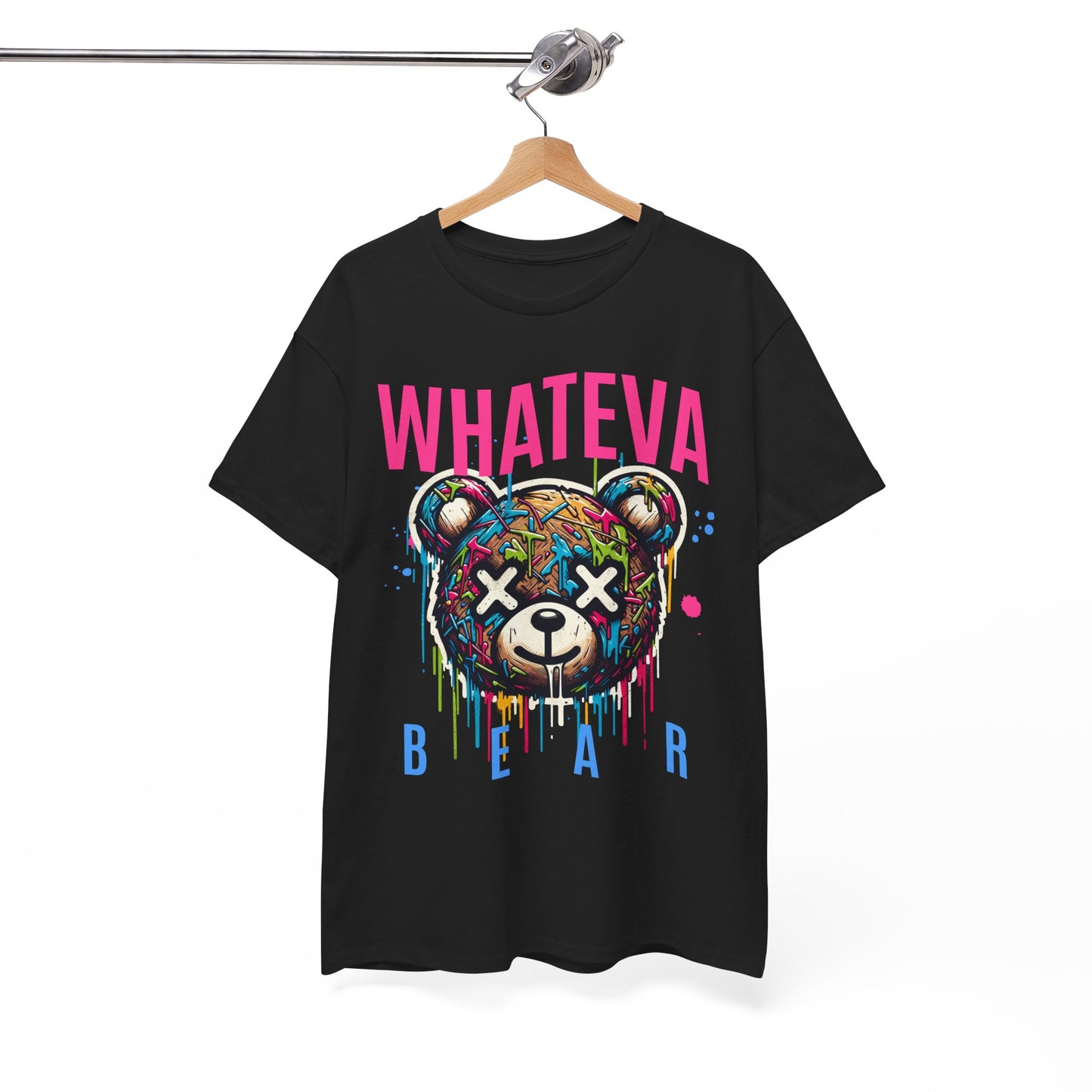 Colorful Whateva Bear Unisex Heavy Cotton Tee