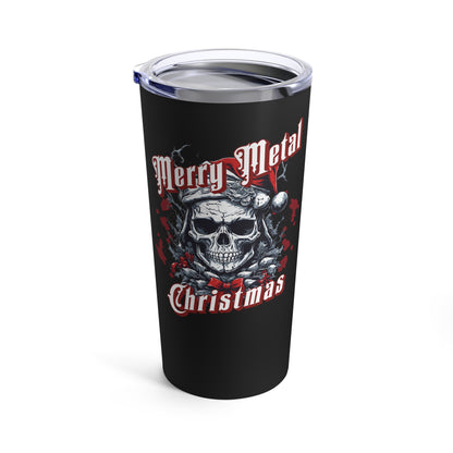 Metal Christmas Tumbler Black 20oz - Perfect Gift for Music Lovers