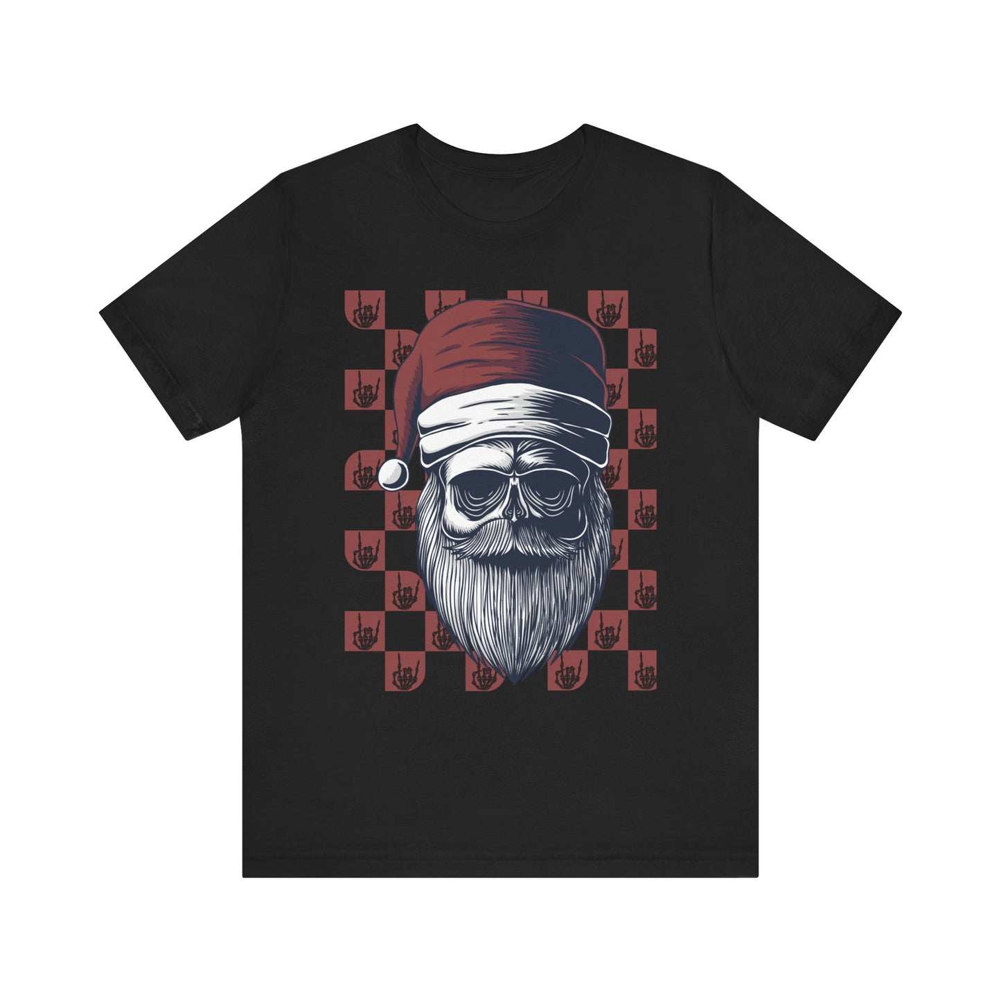 Skull Santa Unisex Jersey Tee - Perfect for Holiday Celebrations