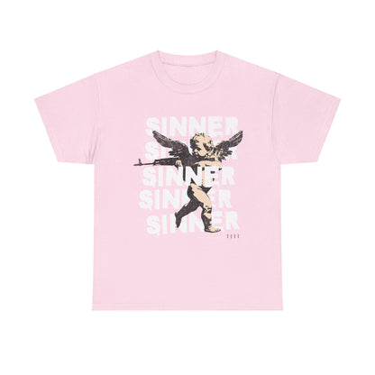 Rebellious Angel Unisex Heavy Cotton Tee - Edgy Streetwear T-Shirt