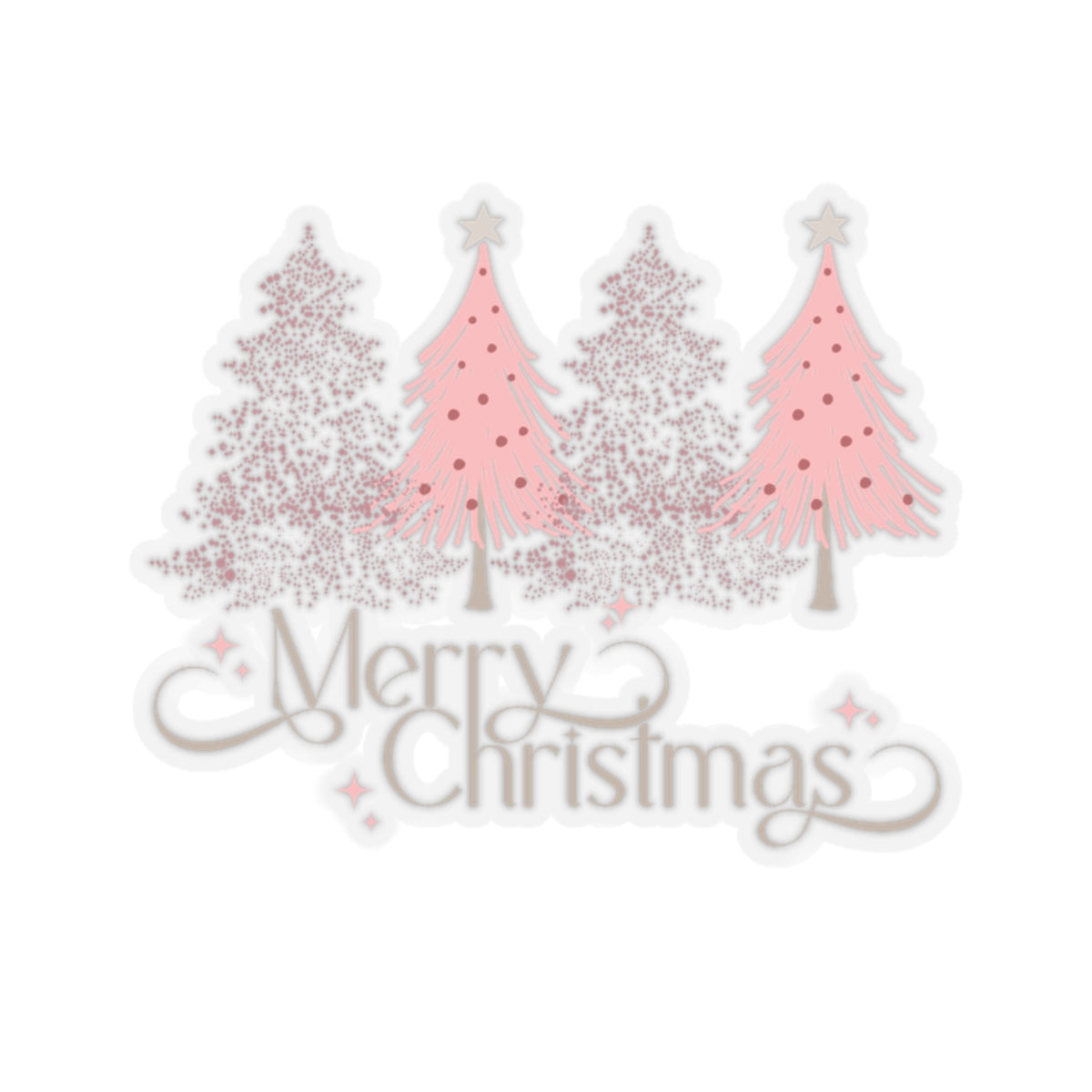 Merry Christmas Kiss-Cut Stickers - Festive Holiday Decor for Laptops & More