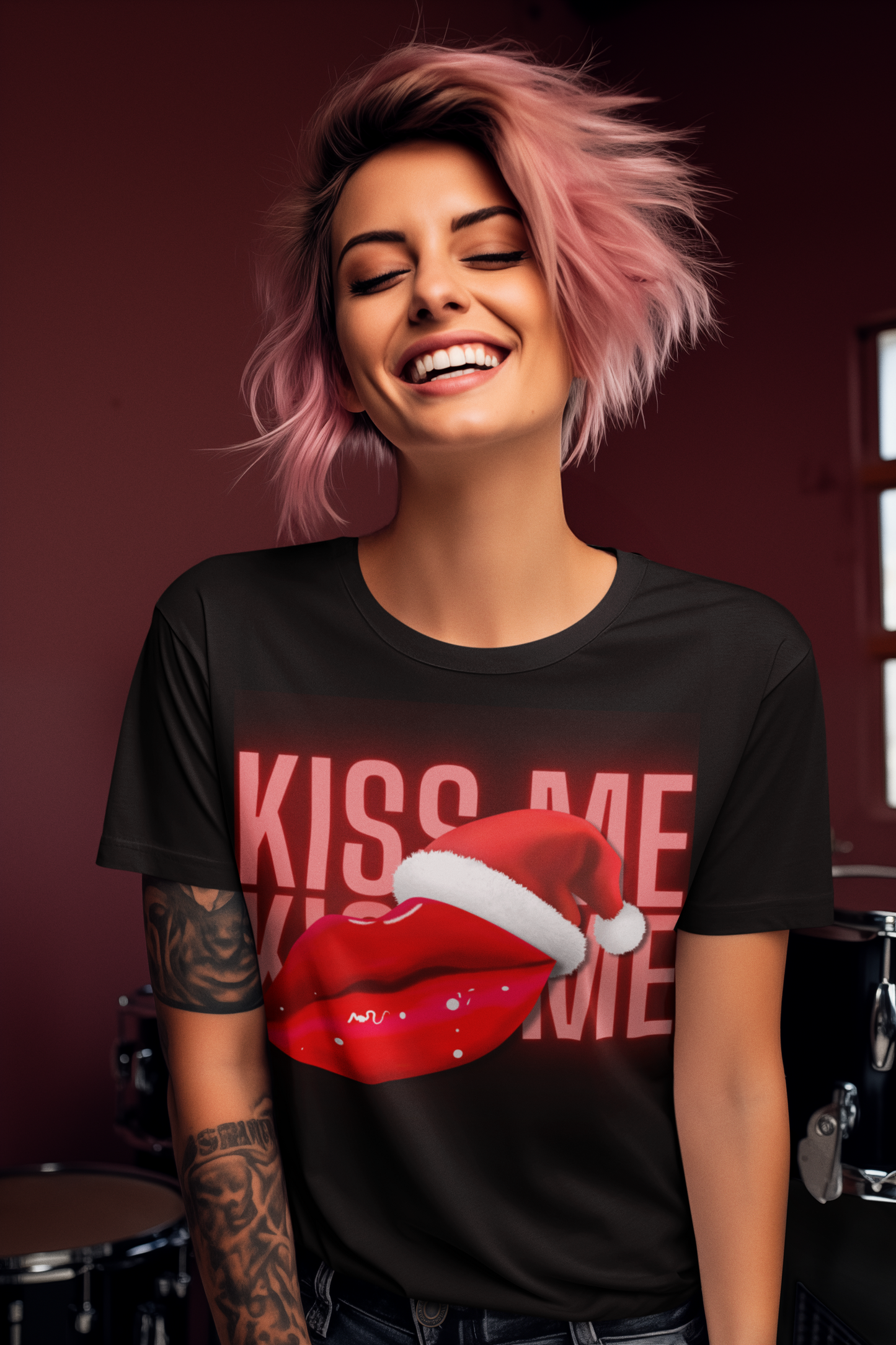 Kiss Me Santa Women's Favorite Tee – Festive Holiday Top